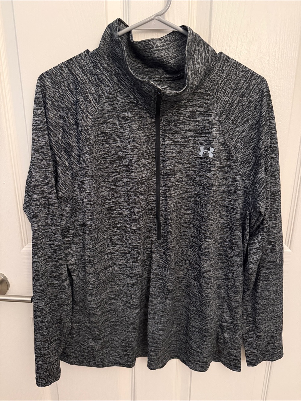 Under Armour Women's Gray Marled Half-Zip Pullover